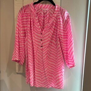 Lilly Pulitzer Pink Chevron Tunic